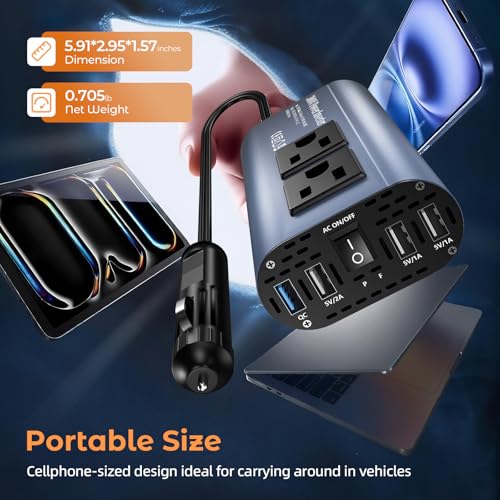 300W Car Power Inverter (Blue)