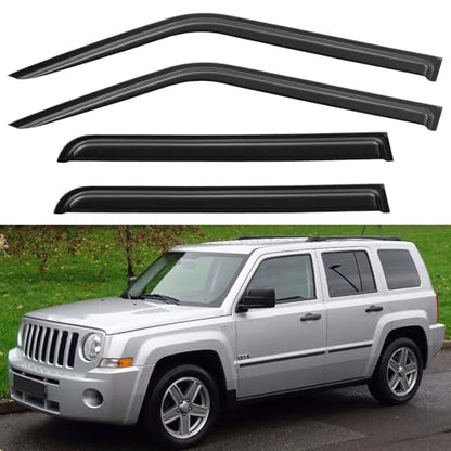 Window Visors Rain Guards for 2007 (2007-2018 Jeep Patriot)