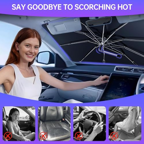 2026 Upgrade]Windshield Sun Shade Umbrella (Extra Extra Large)