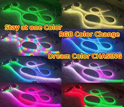 4PCS 4FT Tinted Chasing Light Strips for Car Truck Slingshot Wheel Light (4PCS 4FT Tinted Light Strips)