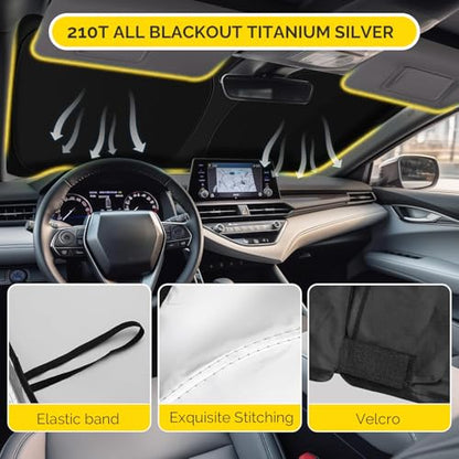 Car Windshield Sun Shade Compatible with 2021 (For 2021-2026 Toyota Sienna)