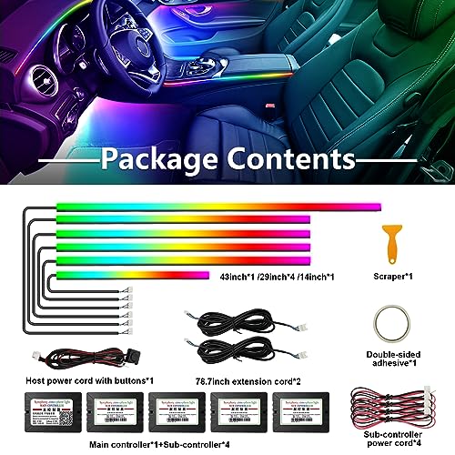 Dreamcolor Acrylic Interior Car Lights (dreamcolor 6 lights)