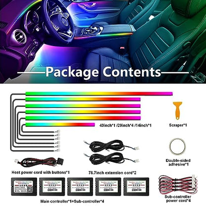 Dreamcolor Acrylic Interior Car Lights (dreamcolor 6 lights)