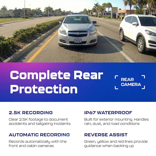 PG17 Pro 4K+2.5K Mirror Dash Cam with STARVIS 2 & 5G WiFi Rear View Mirror Camera