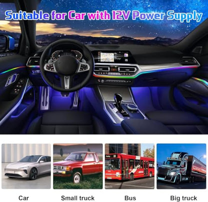 Acrylic Interior Car LED Strip Light RGB Dreamcolor 10 in1 with Wireless APP (dreamcolor 10 in 1(one control box))