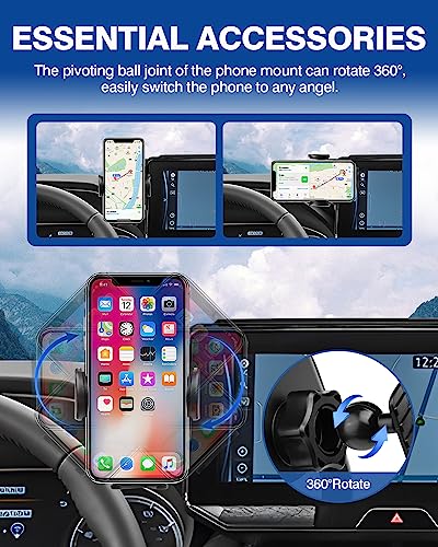 Car Phone Holder for Toyota Venza 2021 2022 2023 2024 Accessories Phone Mount 12.3" Screen Cell Phone Automobile Cradles 360 Degree Rotation (Auto-Look / Toyota Venza 2021-2024(12.3-In))