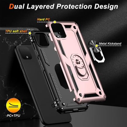 for Google Pixel 4 XL Case with Screen Protector (Rose Gold / Google Pixel 4 XL)