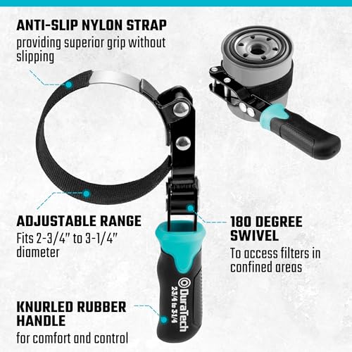 Anti Slip Small Swivel Oil Filter Wrench (Anti-slip / Small (Fits Filters 2-3/4" to 3-1/4"))