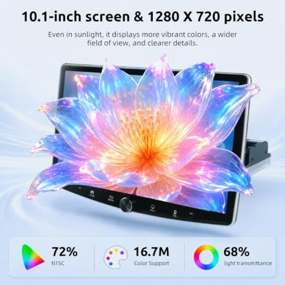 10.1" Single Din Car Stereo with Wireless CarPlay and Android Auto (10.1")