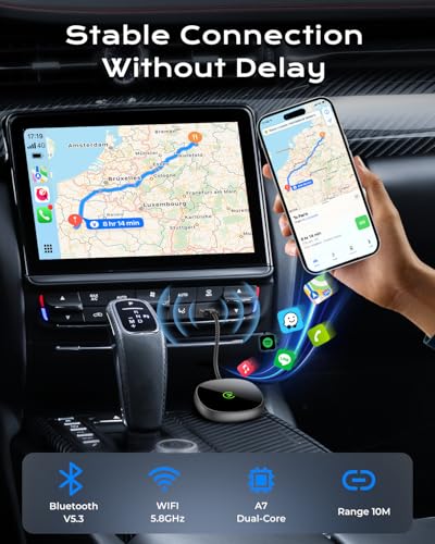 Wireless Carplay Adapter for iPhone & Android Auto 2 (Grey)