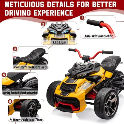 Kids Electric Ride on Truck Car (Yellow)