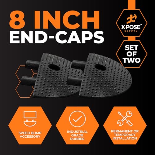 Rubber Speed Bump End Caps Set of 2 (1) Endcap / 1 Pack)