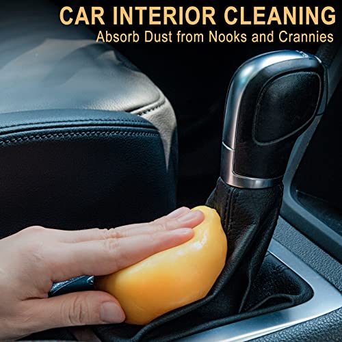 2pack Cleaning Gel Car Putty Car Accessories Auto Detailing Kits (Yellow 2 Pack)