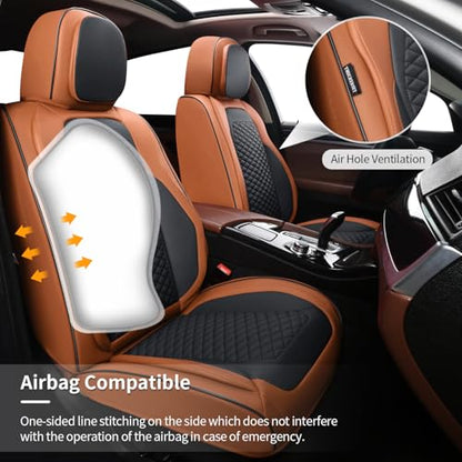 Car Seat Covers Full Set (5 PIECE / Brown)