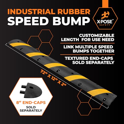 6 Ft Rubber Speed Bump (2) Speed Bump / 1 Pack)
