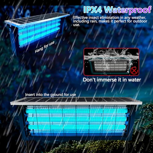 Large Solar Bug Zapper for Outdoor (18W for 4000 sq.ft)