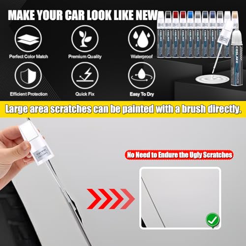 Car Touch Up Paint (Bright White(PW7/GW7) for 2025 RAM 1500/2024 RAM 1500/2023 RAM 1500/2025 RAM 2500/2024 RAM 2500/2025 RAM 3500)