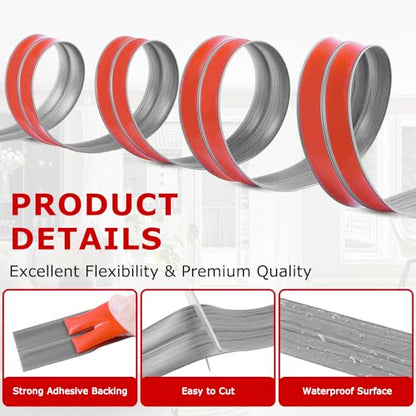 Wall Corner Protector Peel and Stick Corner Trim Molding (2.4 In x 40 Ft / Light Gray Wood)