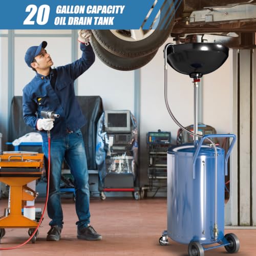 20 Gallon Waste Oil Drain Tank with Wheels