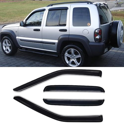 Window Visors Rain Guards for 2002 (2002-2007 Jeep Liberty)