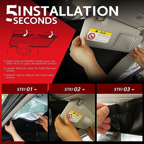 Windshield Sun Shade for Toyota Camry 2018 (for 2018-2024 Camry)
