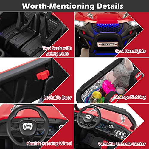 2 Seater Ride on Car for Kids (Red)