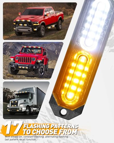 1200T Emergency Strobe Grille Lights (Amber/White)