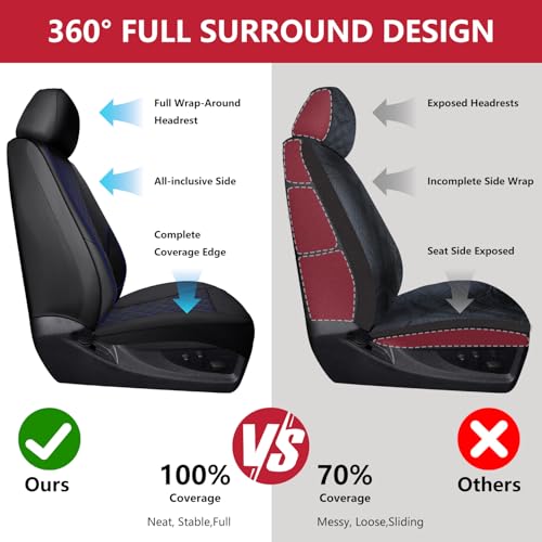 Chevy Silverado Seat Covers Full Set (Black blue / Full set)