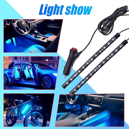 LED Interior Lights DC 12V Seat Ambient Light Cigarette Lighter (Icyblue)