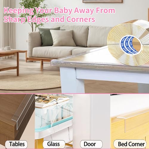 Baby Corner Proofing Edge Protector Strip (Clear / 1 Roll, 1.6in x 13FT)
