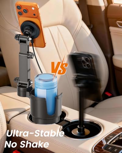 for iPhone 17 Pro Max MagSafe Car Charger Cup Holder Mount (Black Gray)