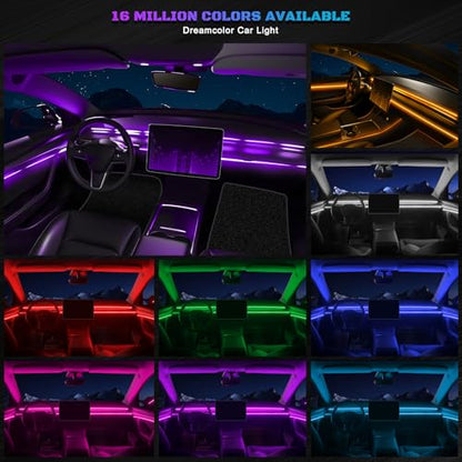 RGB Acrylic Interior Car LED Strip Light with Wireless APP (RGB Color 6 in 1)