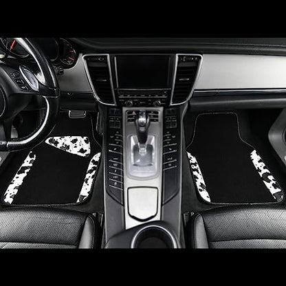 Waterproof Universal 3Pcs Car Floor Mats (Cow Print（3Pcs）)