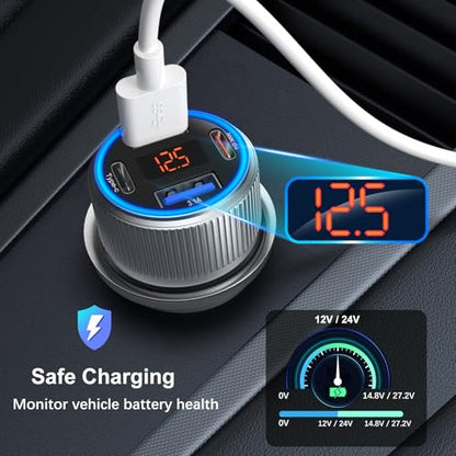 Car Charger USB C (Gray / 1-Pack)