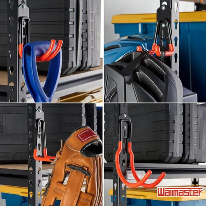 Garage Hooks Organizer Kit (12 pcs-Orange)