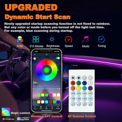 Interior Car LED Strip Lights with Dream Color (10 Pieces)