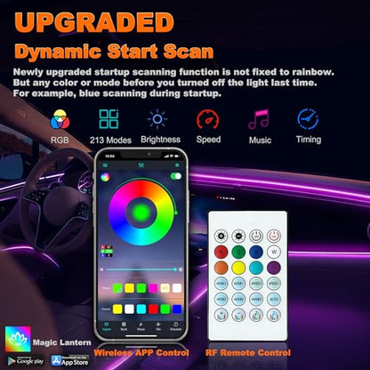 Interior Car LED Strip Lights with Dream Color (8 Pieces)