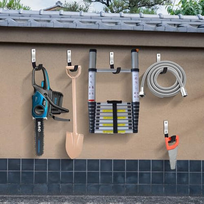 Heavy Duty Steel Garage Hooks (Black 2 Pack)