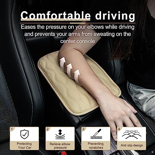 Car Center Console Cover (beige-line)