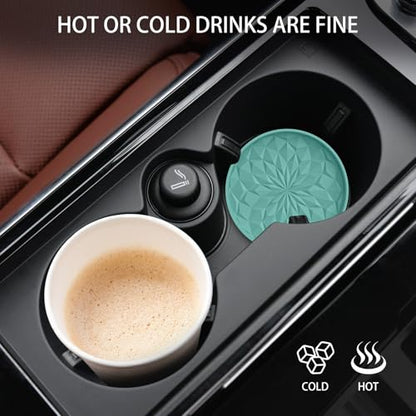 Car Coasters for Cup Holders [4 Pack] (4pack-teal Blue)