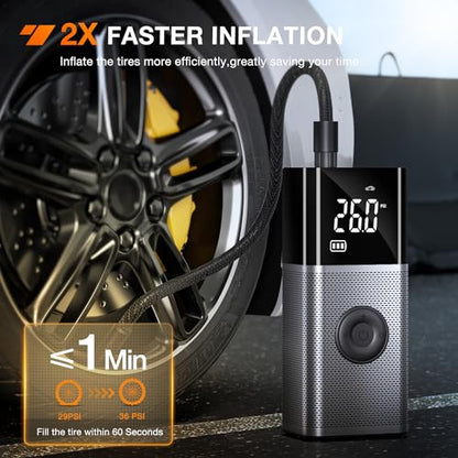 Rechargeable Cordless Tire Inflator 150PSI Dual Power Supply (Cordless Tire Inflator)