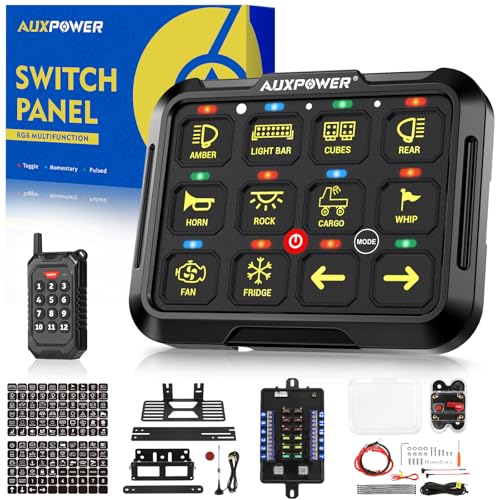 12 Gang Wireless Switch Panel B412 RGB with Remote Control 3 Modes (RGB B412 / Panel + Remote)
