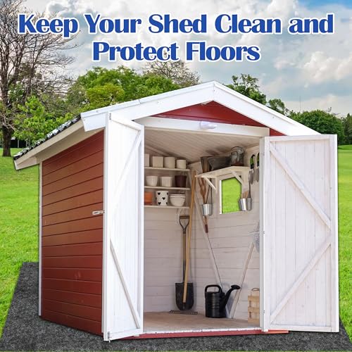 8.2x10.2 FT Outdoor Storage Shed Mat Waterproof Tent Floor Mat Gray (8.2x10.2FT)