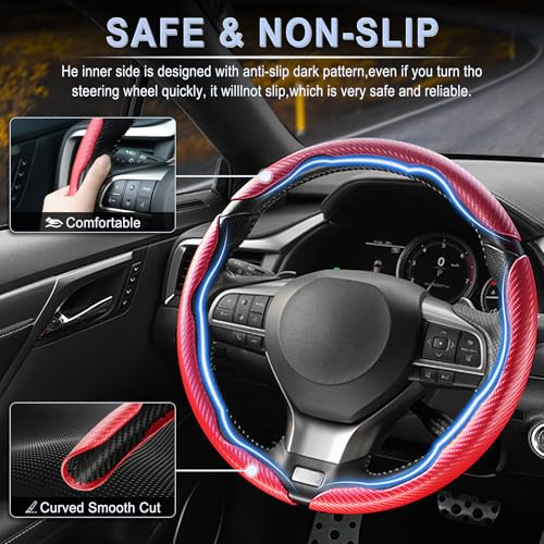 3pcs Carbon Fiber Anti (Red / Universal (3pcs))