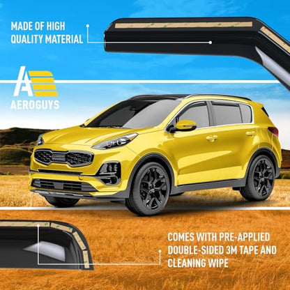 Extra Durable Window Deflectors in (For Kia Sportage 17-22)