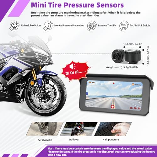 Dual 2K Wireless Carplay Motorcycle Dash Camera (CS6)