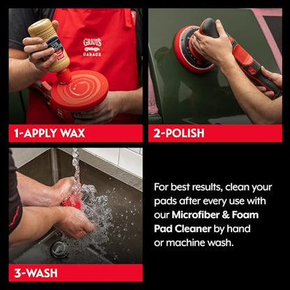 5.5” Red Foam Waxing Pads for Car Detailing (5.5" Pads (Set of 2))