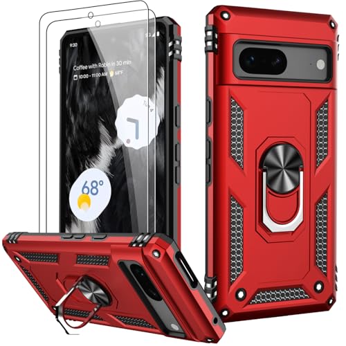 for Google Pixel 7 Case with Screen Protector (Red / Google Pixel 7)