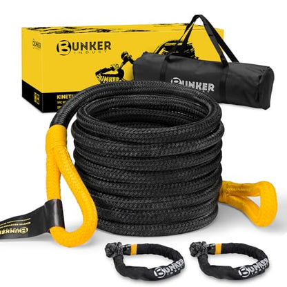 1.25"×30ft Kinetic Recovery Rope with 2 Soft Shackle Kit (1.25in×30ft)