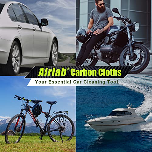 Carbon Microfiber Towels for Car Glass Window Polishing (Grey-green)